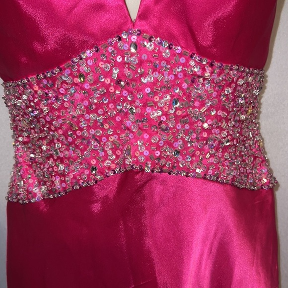 #489✅ Silky pink sequin long gown - Picture 8 of 14